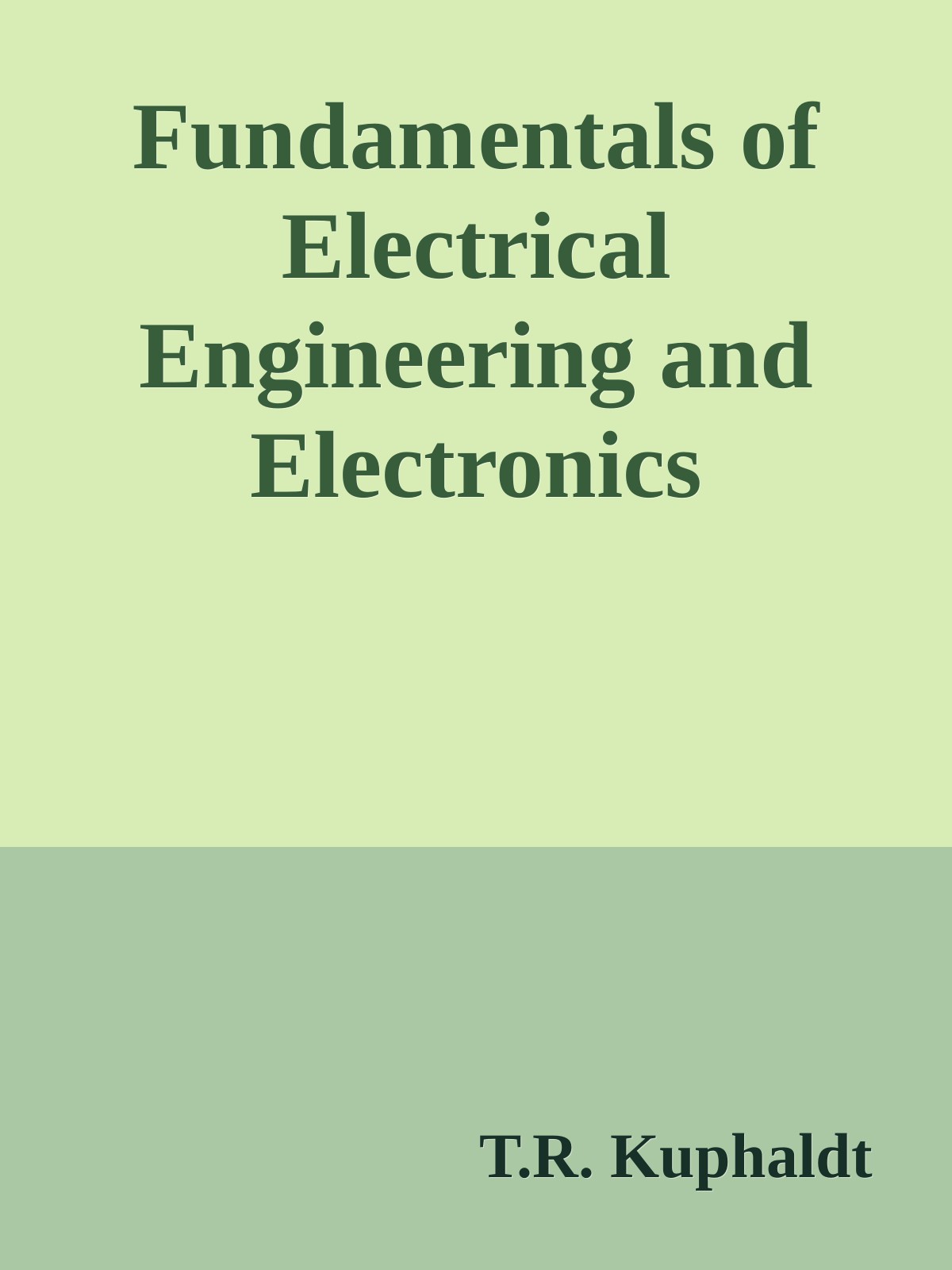 Fundamentals of Electrical Engineering and Electronics