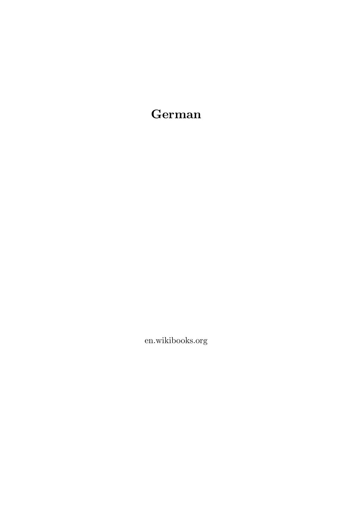 German Wikibook