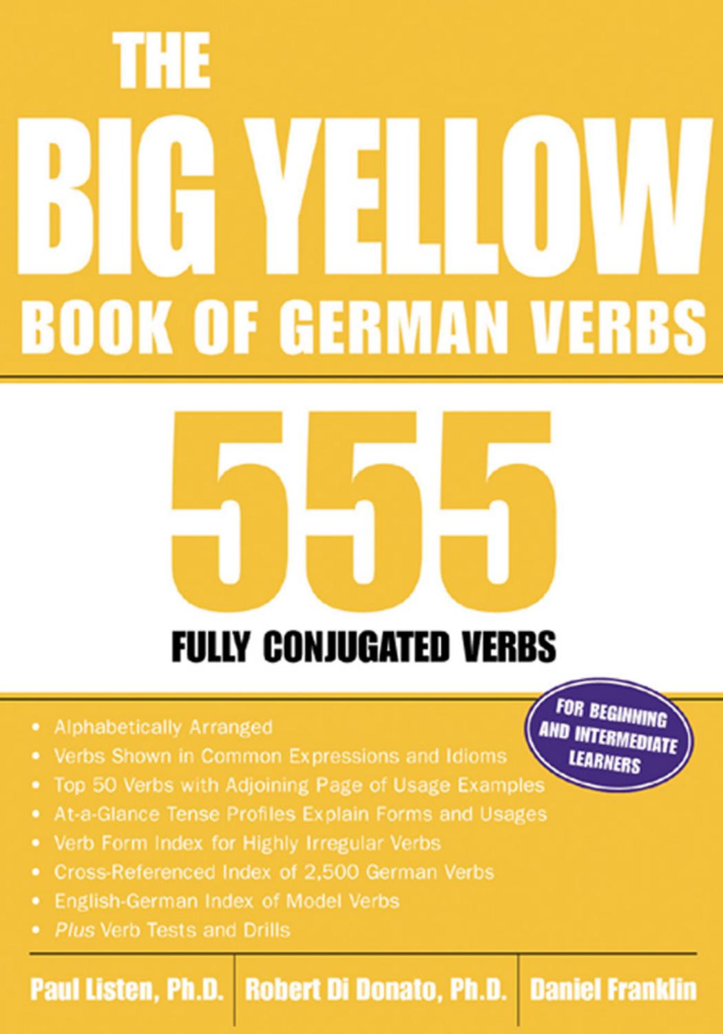 The Big Yellow Book of German Verbs (Book W/CD-ROM): 555 Fully Conjugated Verbs