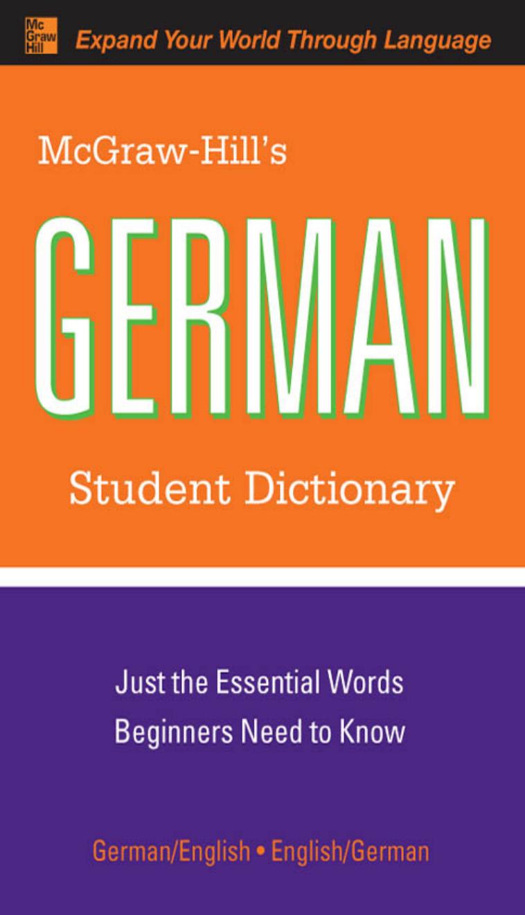 McGraw-Hill's German Student Dictionary