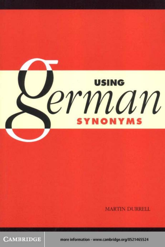 Using German Synonyms