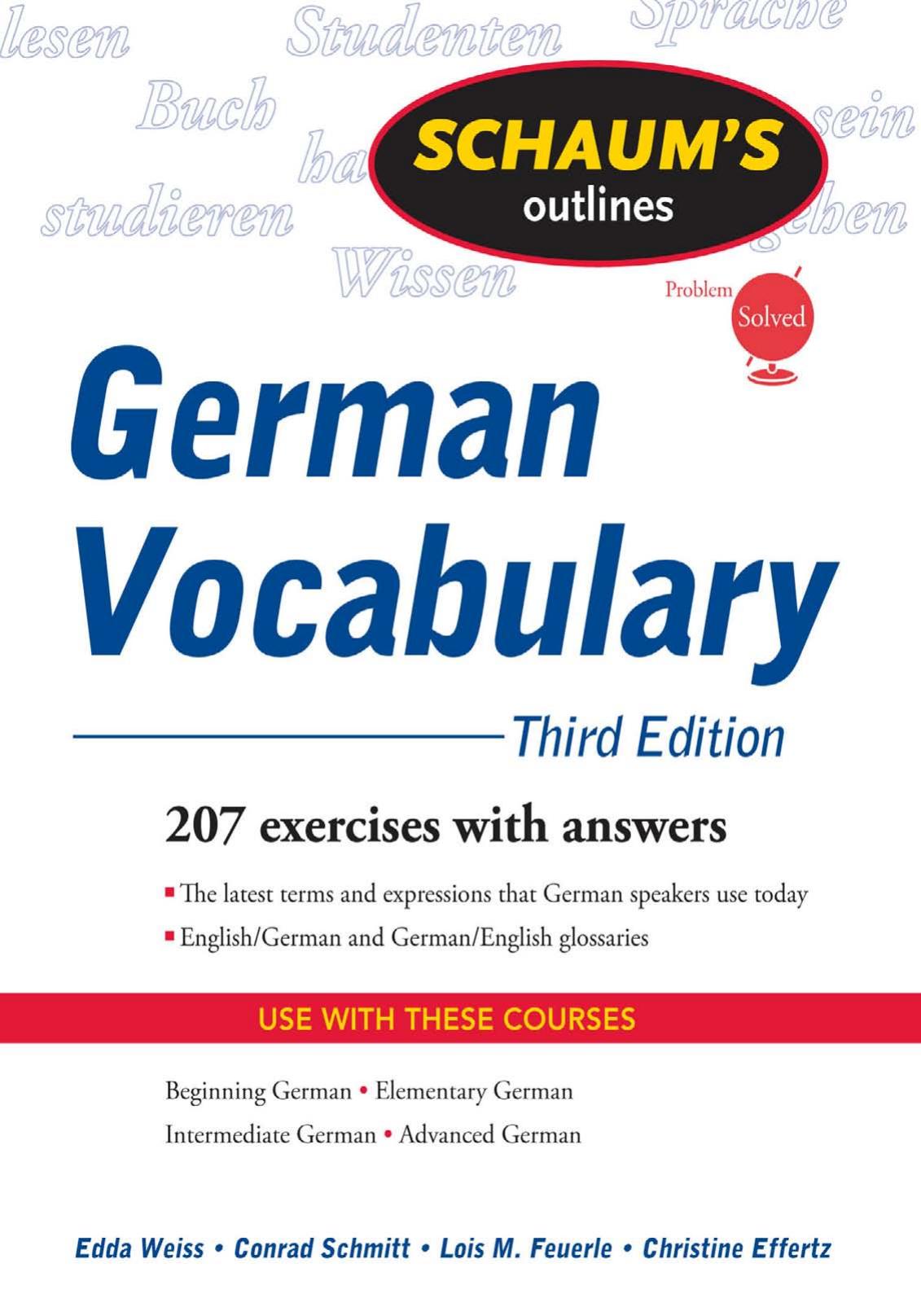 Schaum's Outline of German Vocabulary, 3ed (Schaum's Outlines)