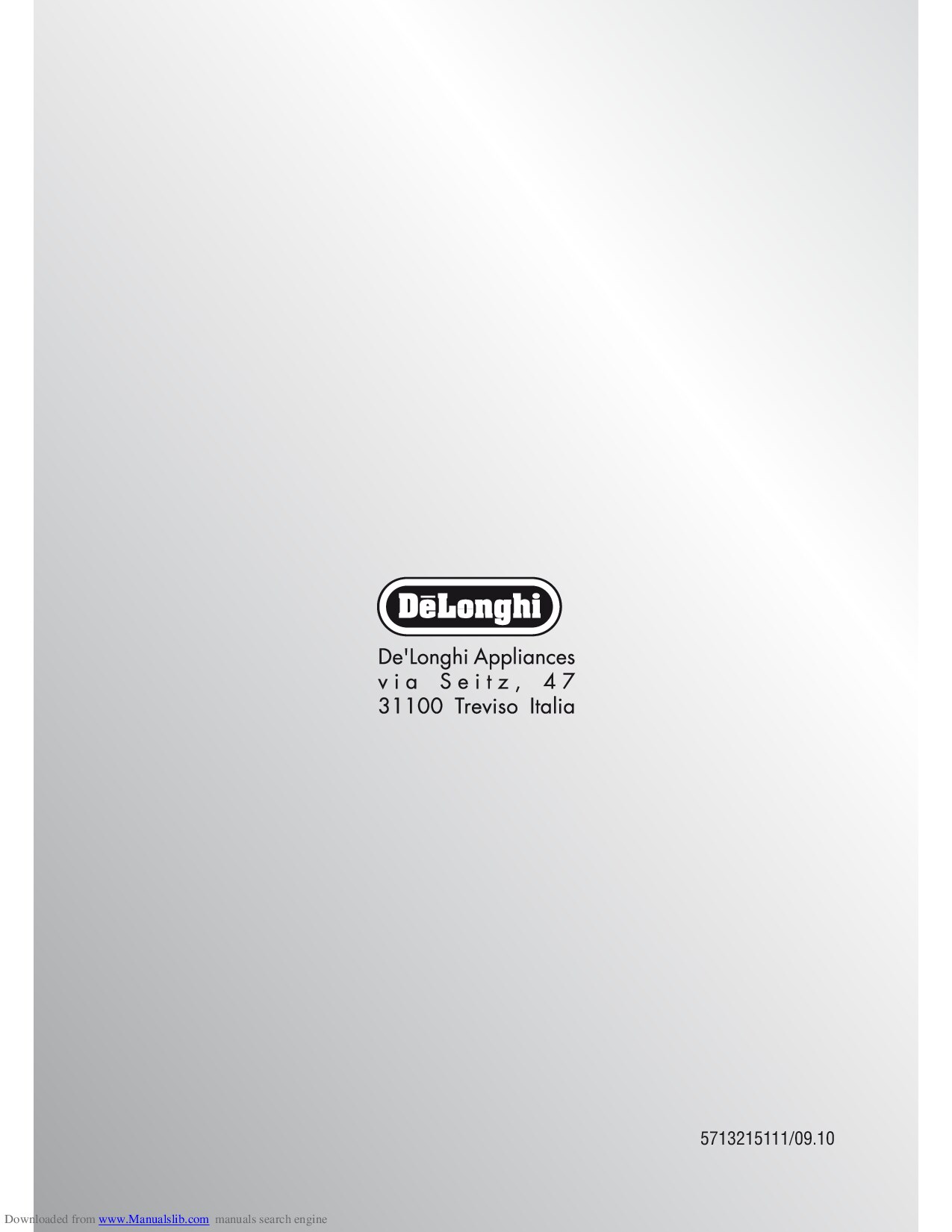 DéLongi ECAM 25.450 User Manual