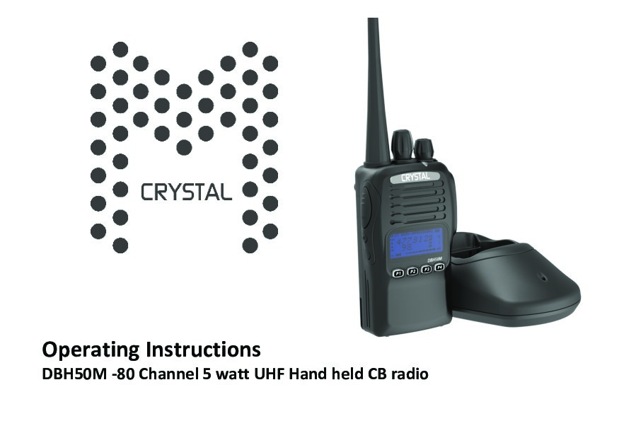DBH50M Operating Instructions